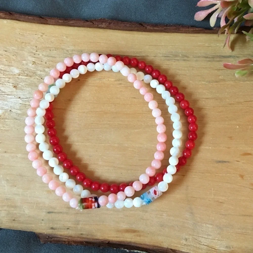❇️❤️semiprecious mini beaded bracelet
